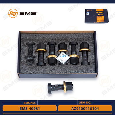 AZ9100410104 Sinotruk Howo Chassis Parts Front Wheel Bolt SMS-40981